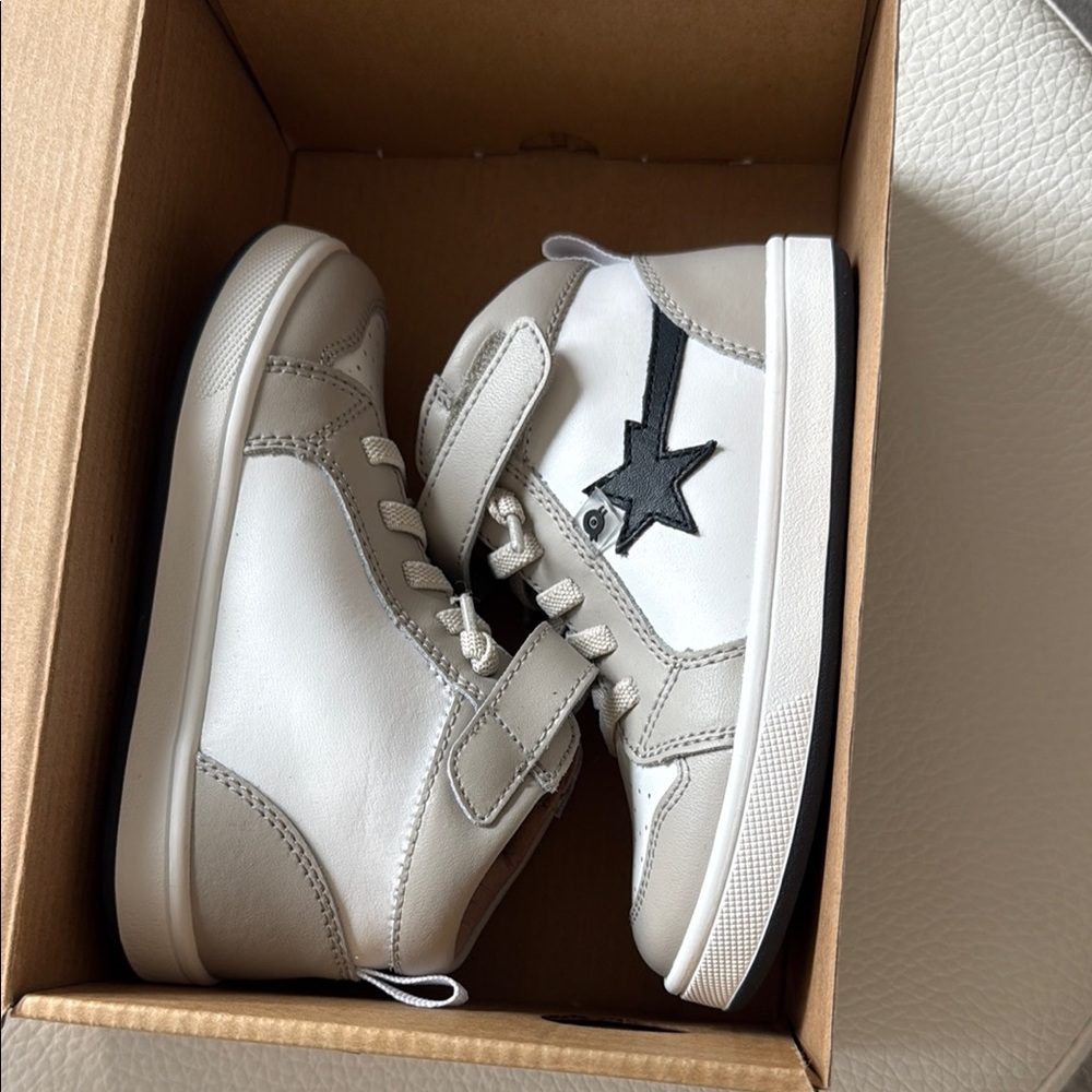Old Soles White and Black Star Sneakers